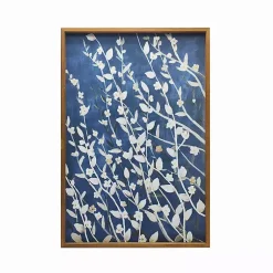 Kirklands Home Canvas Art|Azure Blooms Framed Canvas Art Print