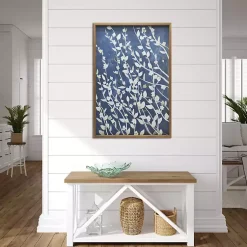 Kirklands Home Canvas Art|Azure Blooms Framed Canvas Art Print