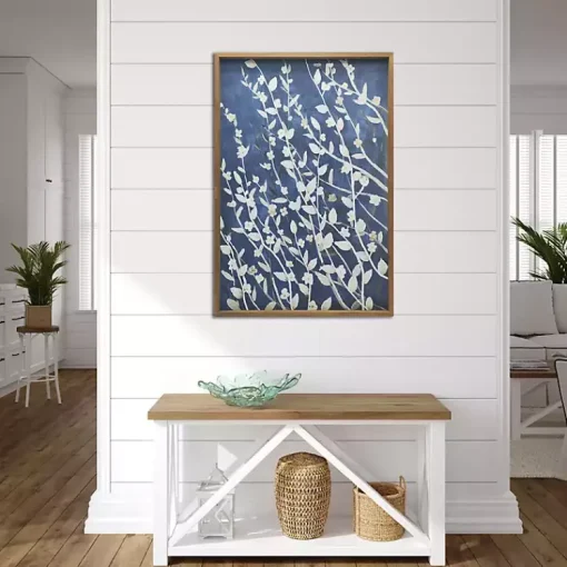 Kirklands Home Canvas Art|Azure Blooms Framed Canvas Art Print