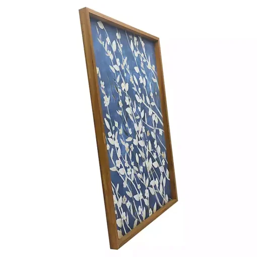 Kirklands Home Canvas Art|Azure Blooms Framed Canvas Art Print