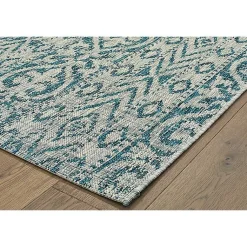 Kirklands Home Outdoor Rugs|Azure Terrace Sun Shower Outdoor Area Rug, 5x8