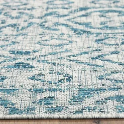 Kirklands Home Outdoor Rugs|Azure Terrace Sun Shower Outdoor Area Rug, 7x9
