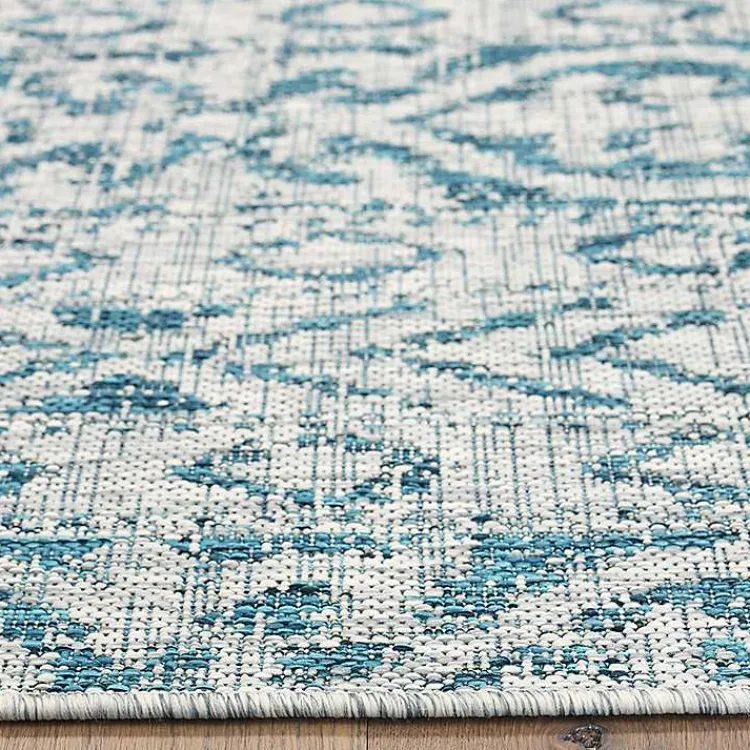 Kirklands Home Outdoor Rugs|Azure Terrace Sun Shower Outdoor Area Rug, 7x9