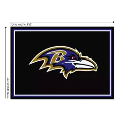 Kirklands Home Area Rugs|Baltimore Ravens Area Rug, 3x4 Black