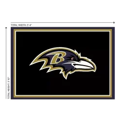 Kirklands Home Area Rugs|Baltimore Ravens Area Rug, 4x6 Black