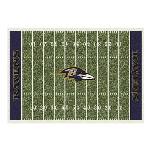 Kirklands Home Area Rugs|Baltimore Ravens Home Field Area Rug, 6x8