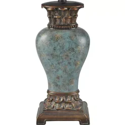 Kirklands Home Table Lamps|Barbados Blue Traditional Table Lamp Tan