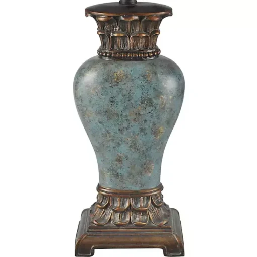 Kirklands Home Table Lamps|Barbados Blue Traditional Table Lamp Tan