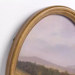 Kirklands Home Framed Art|Barn Landscape Oval Framed Art Print