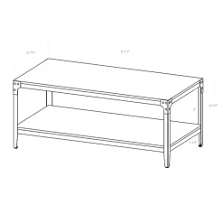 Kirklands Home Coffee Tables|Barnwood Angle Iron Coffee Table Brown