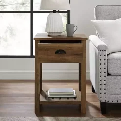 Kirklands Home Accent & End Tables|Barnwood Country Accent Table Brown