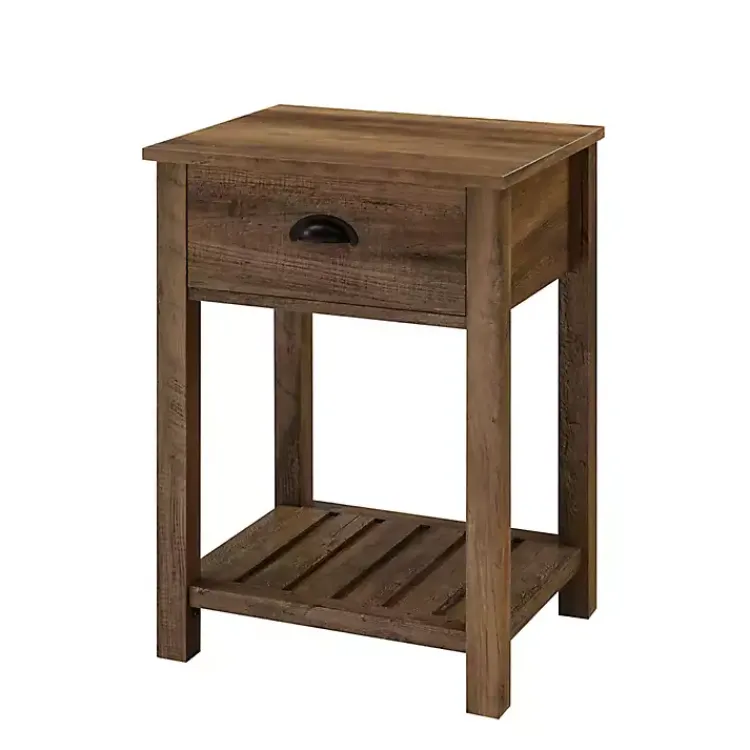 Kirklands Home Accent & End Tables|Barnwood Country Accent Table Brown