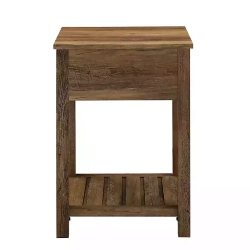 Kirklands Home Accent & End Tables|Barnwood Country Accent Table Brown