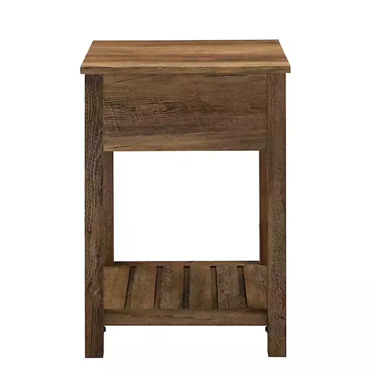 Kirklands Home Accent & End Tables|Barnwood Country Accent Table Brown