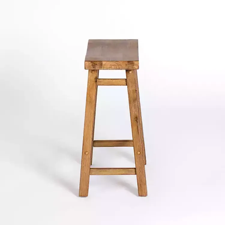 Kirklands Home Bar Stools & Counter Height Stools|Barnwood Sonoma Saddle Counter Stools, Set of 2 Brown