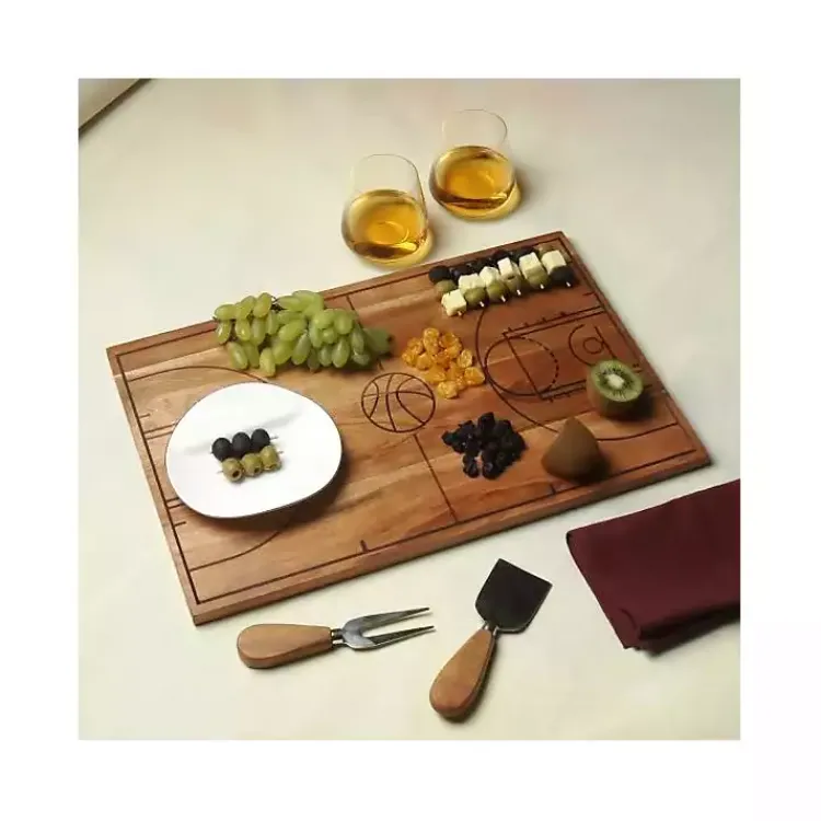 Kirklands Home Serving & Entertaining|Basketball Court Wooden Serving Board Brown