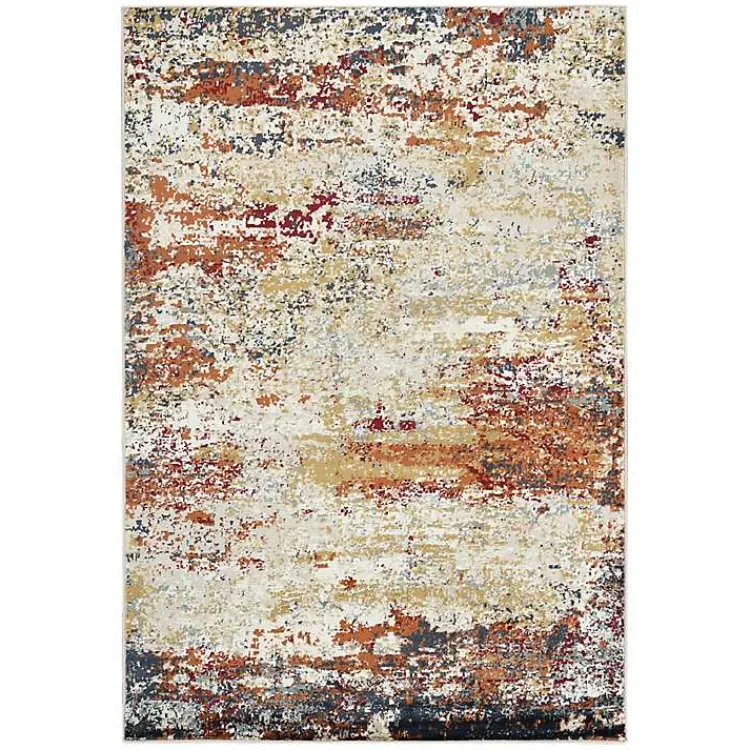 Kirklands Home Area Rugs|Bastia Ivory Orange Accent Rug, 2x3 Multi