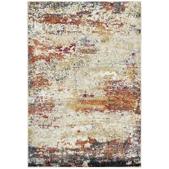 Kirklands Home Area Rugs|Bastia Ivory Orange Area Rug, 5x7 Multi