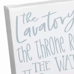 Kirklands Home Wall Quotes & Signs|Bathroom Names Canvas Art Print White