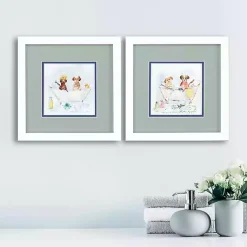 Kirklands Home Framed Art|Bathtub Pups Framed Art Prints, Set of 2