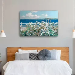 Kirklands Home Canvas Art|Bayside Garden Canvas Art Print Blue