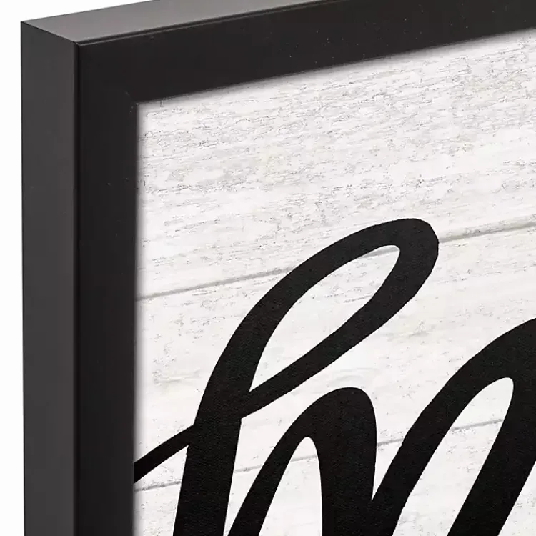 Kirklands Home Wall Plaques|Be Mine Framed Canvas Wall Plaque Black