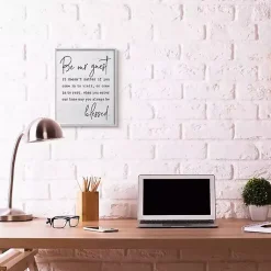 Kirklands Home Wall Quotes & Signs|Be Our Guest Framed Wall Plaque White
