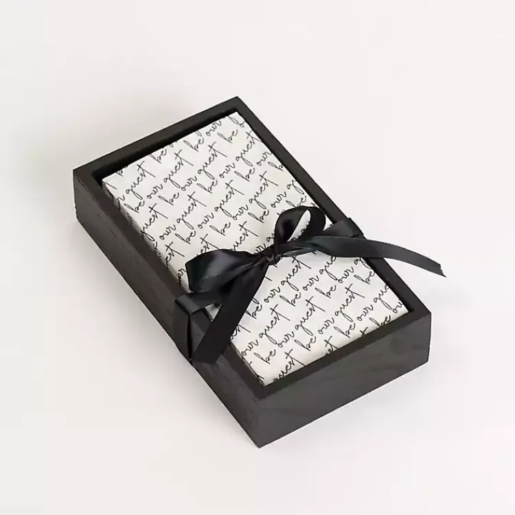 Kirklands Home Table Linens|Be Our Guest Napkin and Napkin Holder Set