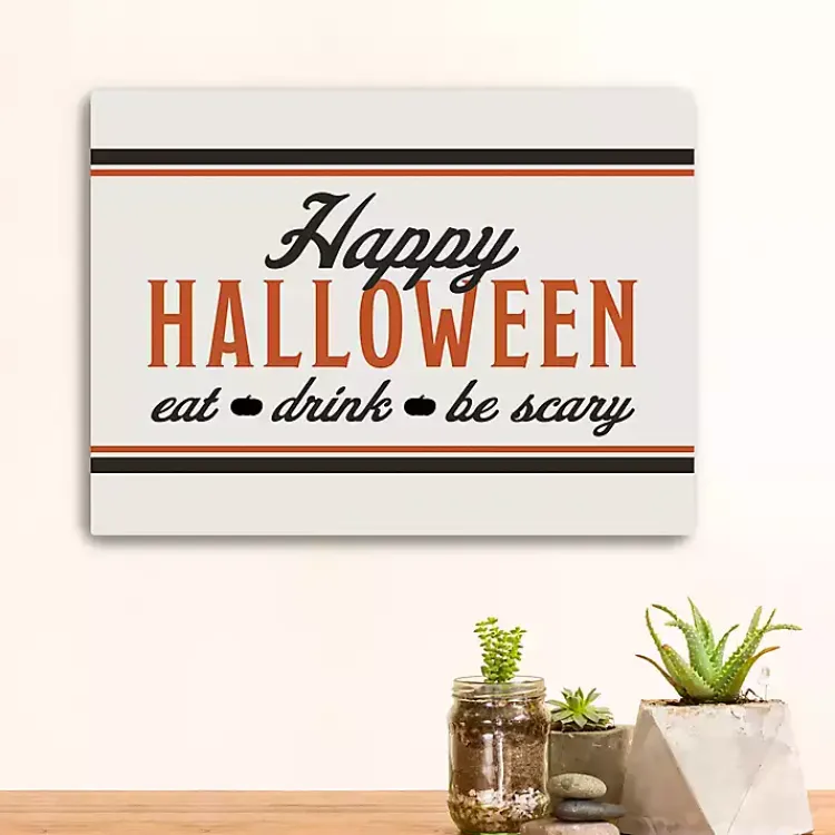 Discount Be Scary Halloween Canvas Art Print, 18x24 Halloween