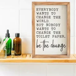 Kirklands Home Wall Quotes & Signs|Be The Change Framed Wall Sign