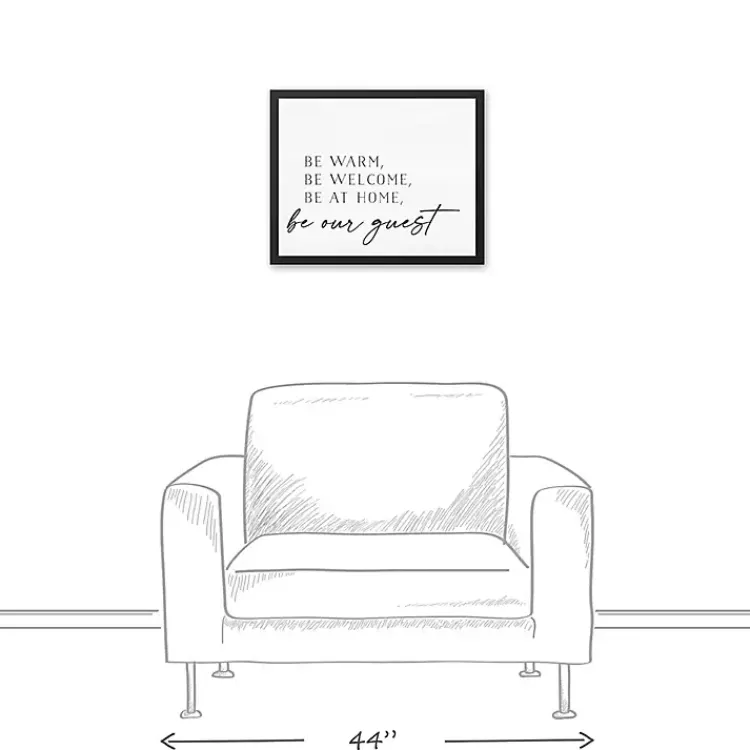 Kirklands Home Wall Quotes & Signs|Be Warm Be Welcome Framed Canvas Art Print