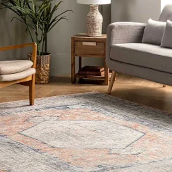 Kirklands Home Area Rugs|Bea Distressed Vintage Washable Area Rug, 5x8