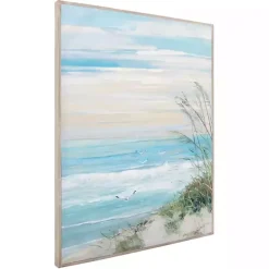 Kirklands Home Framed Art|Beach at Dusk Framed Art Print by Sally Swatland Blue