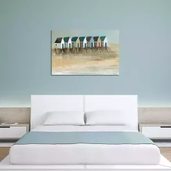 Kirklands Home Canvas Art|Beach Cabins Canvas Art Print Multi