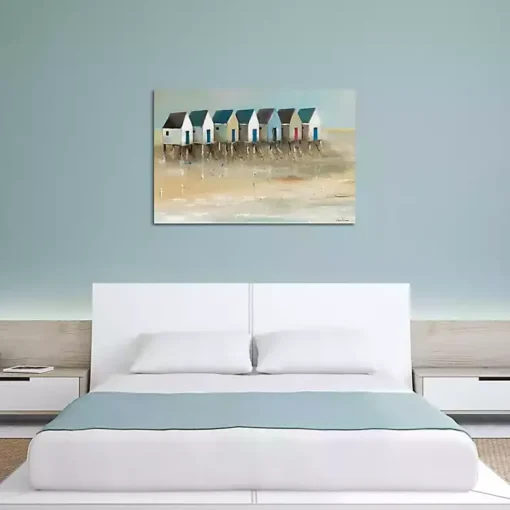 Kirklands Home Canvas Art|Beach Cabins Canvas Art Print Multi