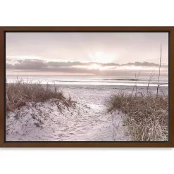 Kirklands Home Framed Art|Beach Morning Blessing Framed Canvas Art Print