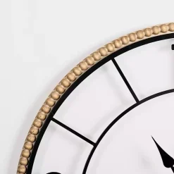 Kirklands Home Clocks|Beaded Wood and Metal Open Wall Clock