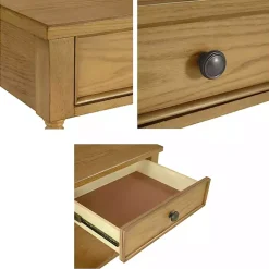 Kirklands Home Nightstands|Beckett Camel Oak Wood Nightsd Tan