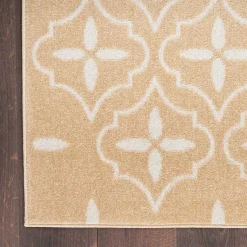 Kirklands Home Area Rugs|Beige & Ivory Quatrefoil Indoor/Outdoor Rug, 4x6