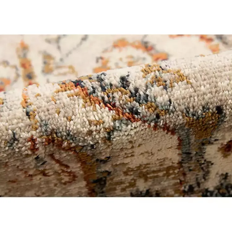 Kirklands Home Area Rugs|Beige and Gold Medallion Area Rug, 5x7