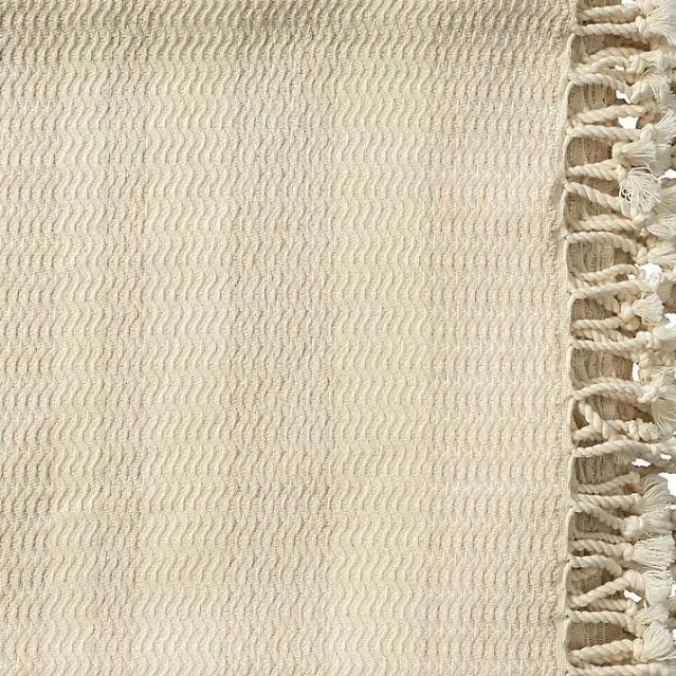 Beige and White Stripes Cotton Throw Blankets & Throws