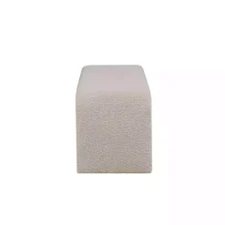 Kirklands Home Benches & Ottomans|Beige Boucle Waterfall Bench Brown