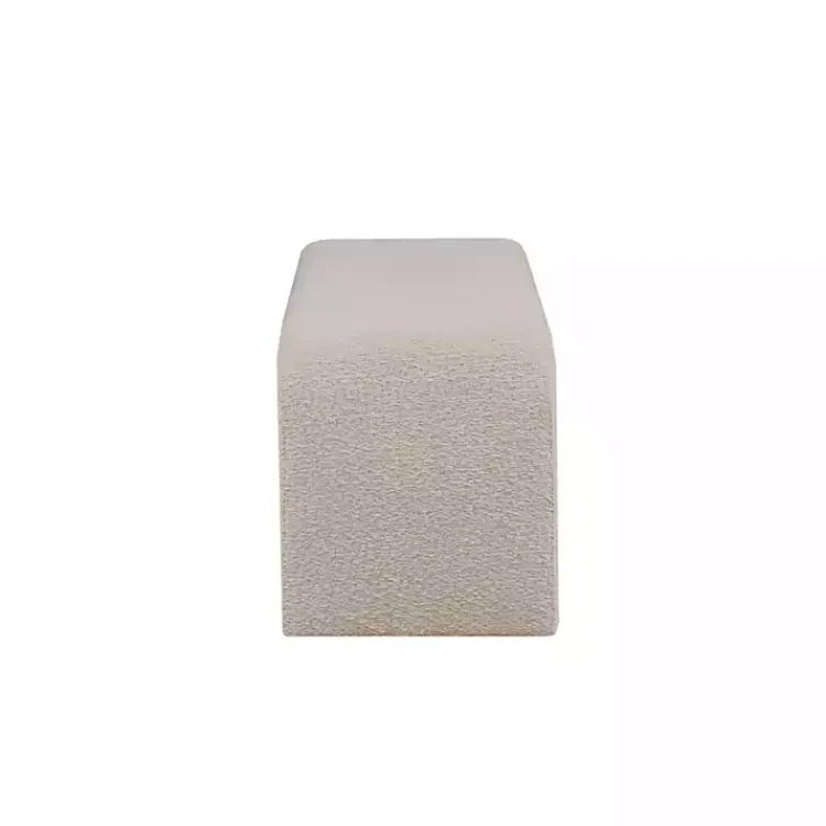 Kirklands Home Benches & Ottomans|Beige Boucle Waterfall Bench Brown