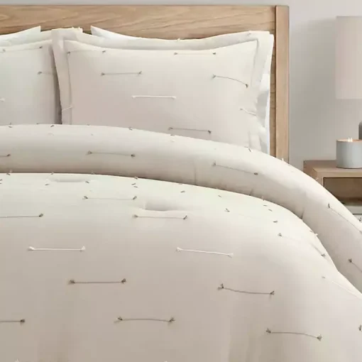 Kirklands Home Bedding Essentials|Beige Clip Jacquard 3-pc. Full/Queen Comforter Set Tan