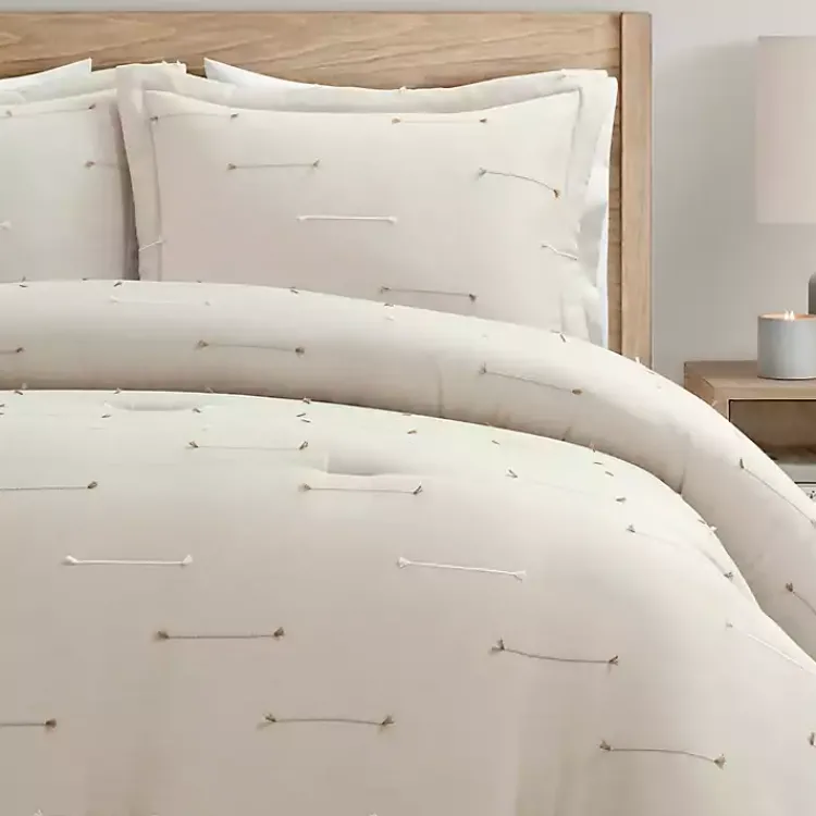 Kirklands Home Bedding Essentials|Beige Clip Jacquard 3-pc. Full/Queen Comforter Set Tan