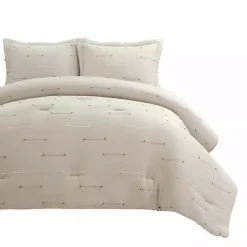 Kirklands Home Bedding Essentials|Beige Clip Jacquard 3-pc. Full/Queen Comforter Set Tan