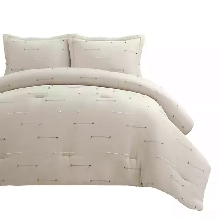 Kirklands Home Bedding Essentials|Beige Clip Jacquard 3-pc. Full/Queen Comforter Set Tan