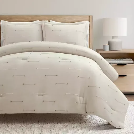 Kirklands Home Bedding Essentials|Beige Clip Jacquard 3-pc. Full/Queen Comforter Set Tan