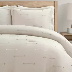 Kirklands Home Comforters|Beige Clip Jacquard 3-pc. King Comforter Set Tan