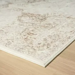 Kirklands Home Area Rugs|Beige Faded Damask Area Rug, 7x9 Tan